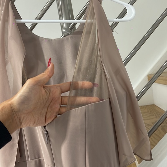 Azazie Taupe Bridesmaid Dress - Picture 6 of 12